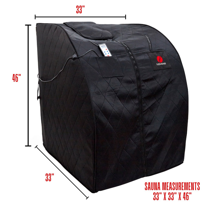Therasage PLUS Personal Sauna (Black) TH360P-BLK — interior lighting