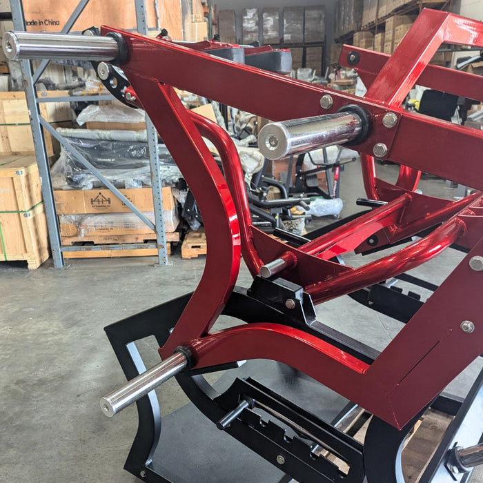 plate-loaded power hack squat machine Muscle D Fitness view 7