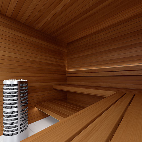 SaunaLife HST78 Luxury 7’ x 8’ Indoor Finnish Sauna Kit Precision