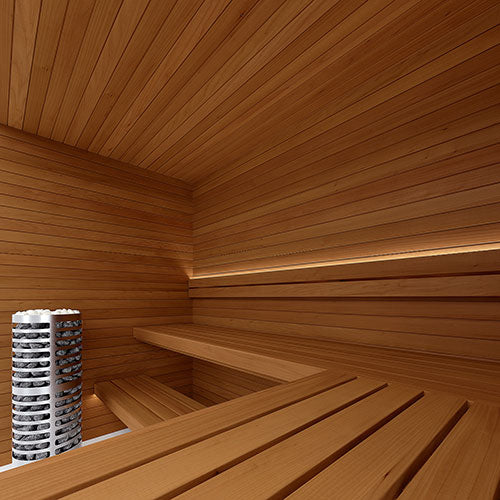 SaunaLife HST59 Luxury 5’ x 9’ Indoor Finnish Sauna Kit Precision
