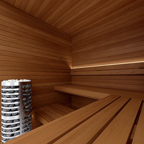 SaunaLife HST66 Luxury 6’ x 6’ Indoor Finnish Sauna Kit Precision