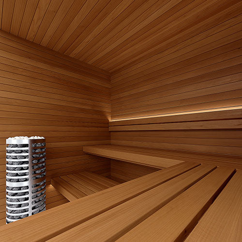 SaunaLife HST68 Luxury 6’ x 8’ Indoor Finnish Sauna Kit Precision
