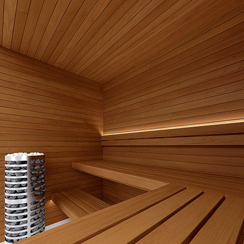 SaunaLife HST58 Luxury 5’ x 8’ Indoor Finnish Sauna Kit Precision