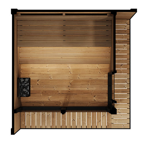 SaunaLife Model GL6B Garden Luxury Series Outdoor Home Sauna Kit, DIY - image 4