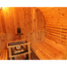 Sunray Oasis 2-4 Person Traditional Canopy Barrel Sauna Oasis 300SC — interior lighting