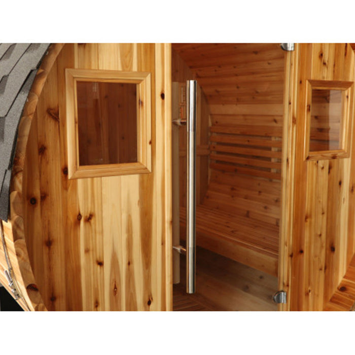 Sunray Aurora 2-4 Person Barrel Sauna - 300SH — interior lighting