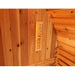 Sunray Oasis 2-4 Person Traditional Canopy Barrel Sauna Oasis 300SC — glass door detail
