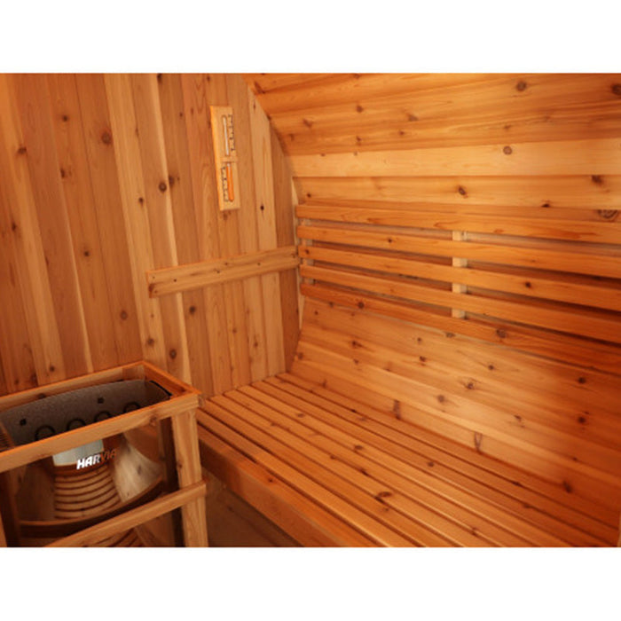 Sunray Aurora 2-4 Person Barrel Sauna - 300SH — rear panel