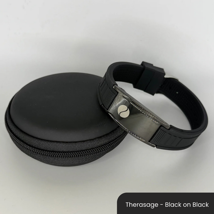 Therasage Bio Bands Sport silicone bracelet, Therasage - Black on Black