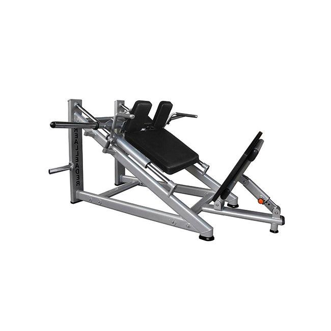 30-Degree Linear Hack Squat Machine - Muscle D Fitness - Plate-Loaded - Adjustable Foot Plate