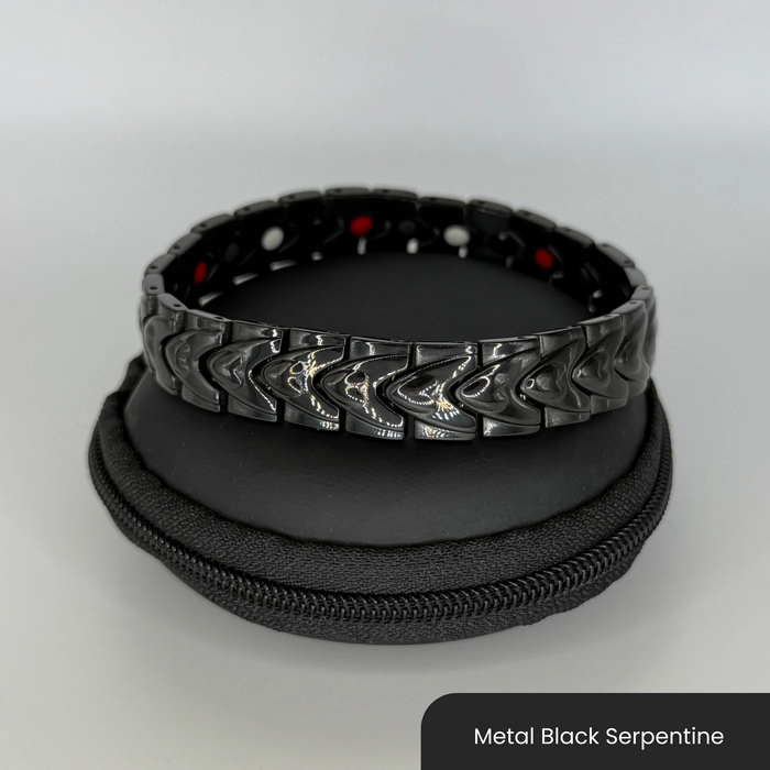 Therasage Bio Bands Metal stainless steel bracelet, Metal Black Serpentine