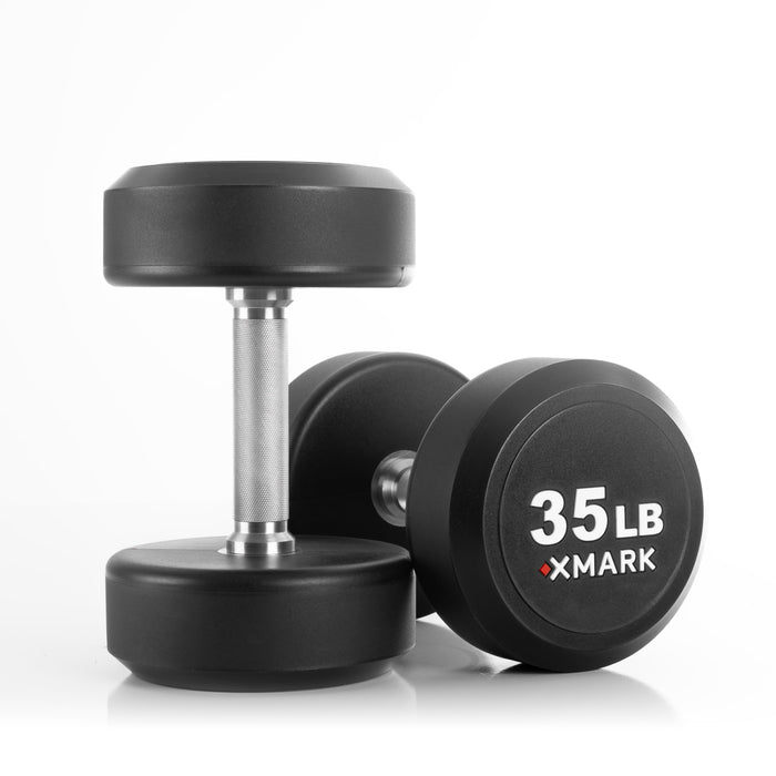 XMARK Round Commercial Urethane Dumbbells  (5-50 lb and 5-75 lb Sets) — additional view 12