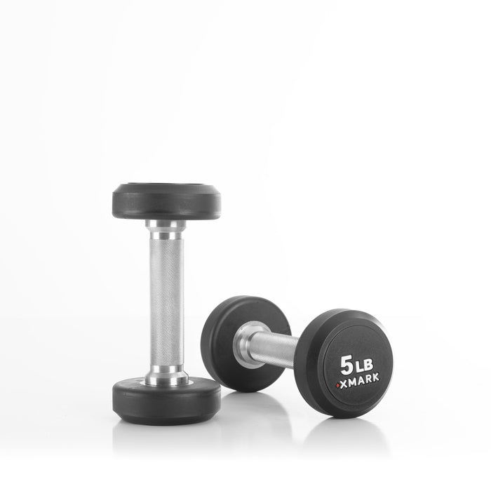 XMARK Round Commercial Urethane Dumbbells  (5-50 lb and 5-75 lb Sets) — additional view 13