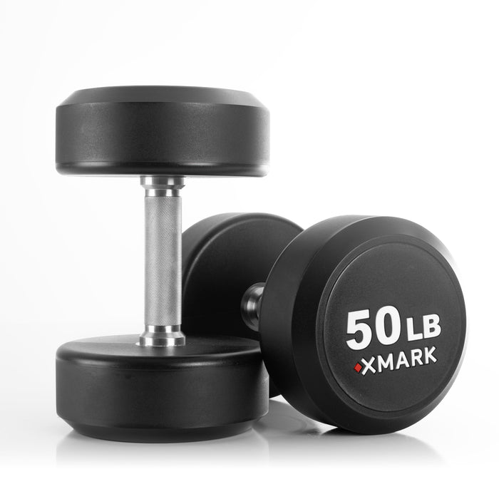XMARK Round Commercial Urethane Dumbbells  (5-50 lb and 5-75 lb Sets) — additional view 10