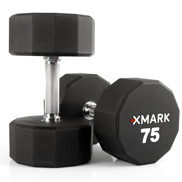 XMARK 12-Sided Commercial Urethane Dumbbells (5-50 lb and 5-75 lb Sets) — additional view 9