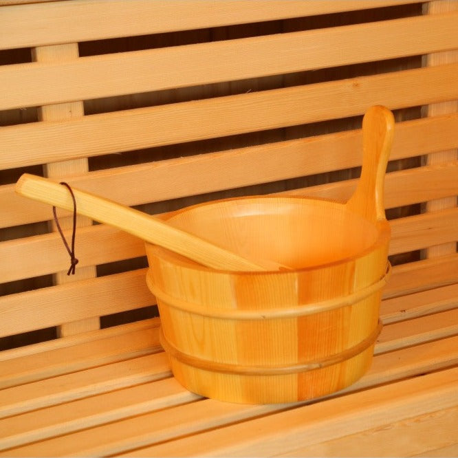 SunRay Baldwin 2 Person Traditional Sauna HL200SN — heater and controls