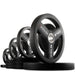 XMARK Commercial Urethane Olympic Weight Plates — full setup angle