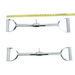 Muscle D Fitness Rotating D-Handle Lat Bar Cable Attachment - Muscle D Fitness - Knurled Handles, Chrome Finis... — front view