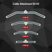 Muscle D Fitness Rotating Lat Bar Kit - Cable Attachment Kit #3 - Muscle D Fitness - Cable Attachment Storage... — front view