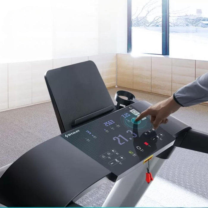 Muscle D Fitness X6 Light Commercial Treadmill - LED Console - Cup Holder — belt and deck