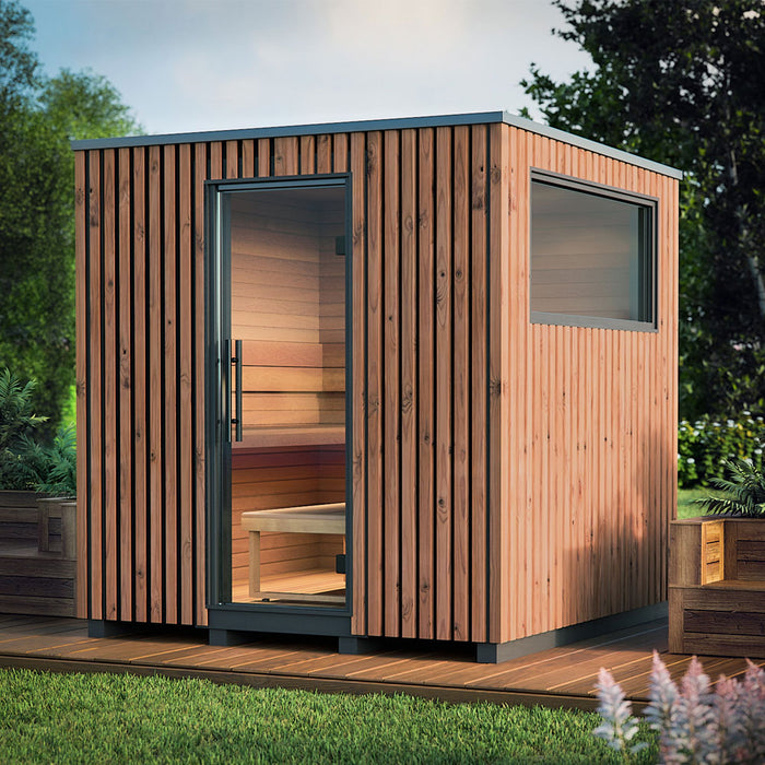 Auroom Garda Outdoor Sauna Cabin Outdoor Modular - GAR-TPINE-90X90R - image 3
