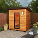 SunRay 4 Person Contemporary Outdoor Sauna with Harvia 6kW Heater and Metal Roof | Denali 400D5 — exterior view