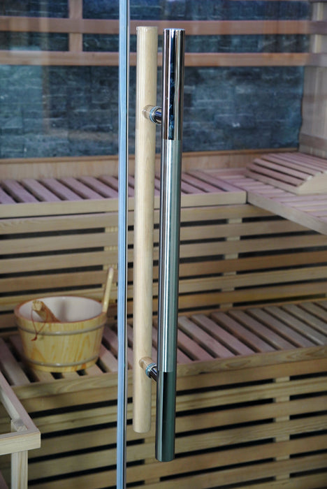 SunRay Galaxie 4-Person Indoor Luxury Traditional Sauna with 6kW Harvia Heater 400LX - image 8