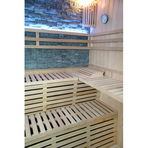 SunRay Galaxie 4-Person Indoor Luxury Traditional Sauna with 6kW Harvia Heater 400LX - image 4