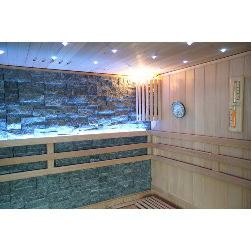 SunRay Galaxie 4-Person Indoor Luxury Traditional Sauna with 6kW Harvia Heater 400LX - image 6