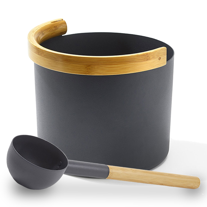 KOLO Sauna Set 2 Sauna Bucket with Curved Handle and Ladle - image 5