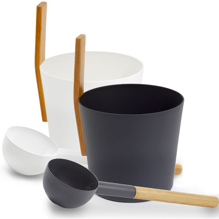 KOLO Sauna Set 3 Sauna Bucket with Straight Handle and Ladle - image 2