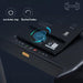 Muscle D Fitness Light Commercial Folding Treadmill - LED Display - Heart Rate Monitor - Safety Clip — folded position