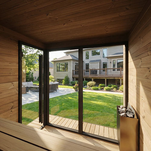 SaunaLife Model GL6B Garden Luxury Series Outdoor Home Sauna Kit, DIY - image 6