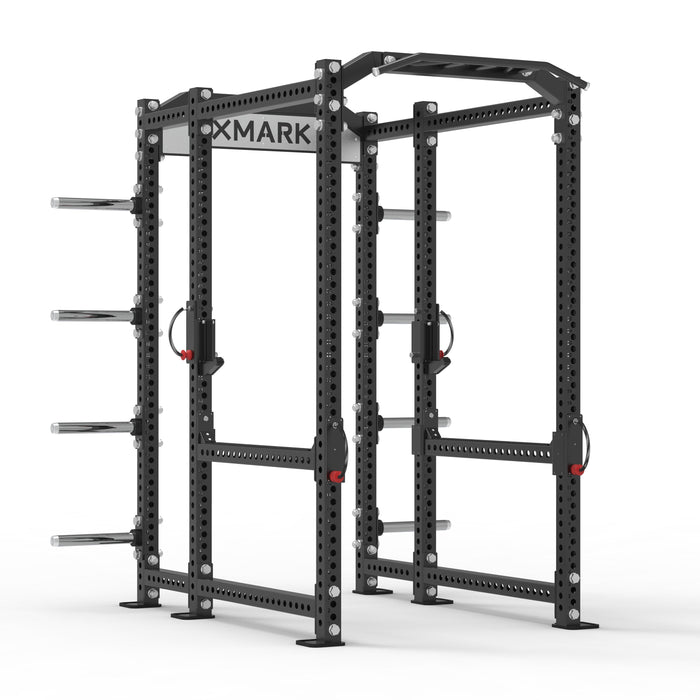 XMARK Viper Power Rack with Storage & Flip Down Safeties — front view
