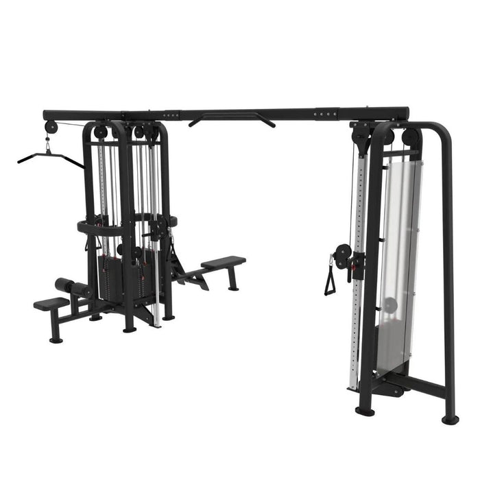 Muscle D Fitness 5 Stack Megatron Standard Jungle Gym 2 Colors - Sturdy Commercial-Grade, Lat Pull, Low Row, Functional Column
