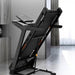 Muscle D Fitness Light Commercial Folding Treadmill - LED Display - Heart Rate Monitor - Safety Clip — flywheel detail