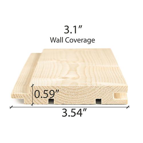PROSAUNAS Spruce 1x4 T&G STS4 Sauna Wood, Tongue & Groove - image 2