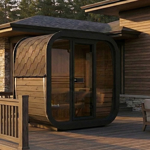 SaunaLife Model CL4GB Cube Luxury Series Outdoor Home Sauna Kit, DIY - image 6