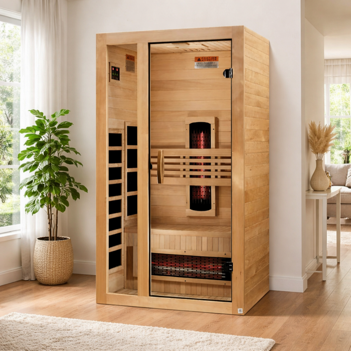 Gracia full spectrum sauna rendered room setting