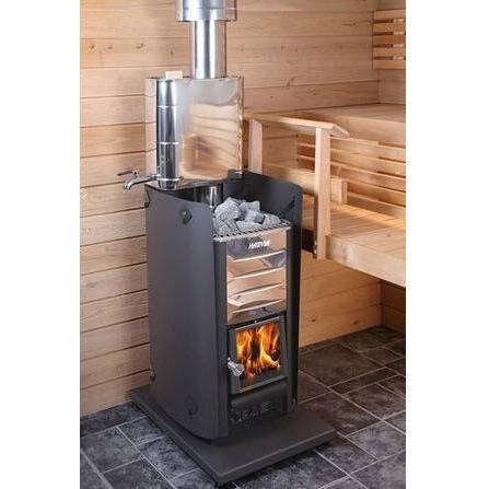 Finnish Sauna Builders Harvia Water Heater - Finnish Sauna Builders — interior bench layout