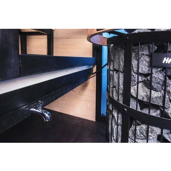 Finnish Sauna Builders Harvia Water Heater For Harvia Legend - Finnish Sauna Builders — glass door detail