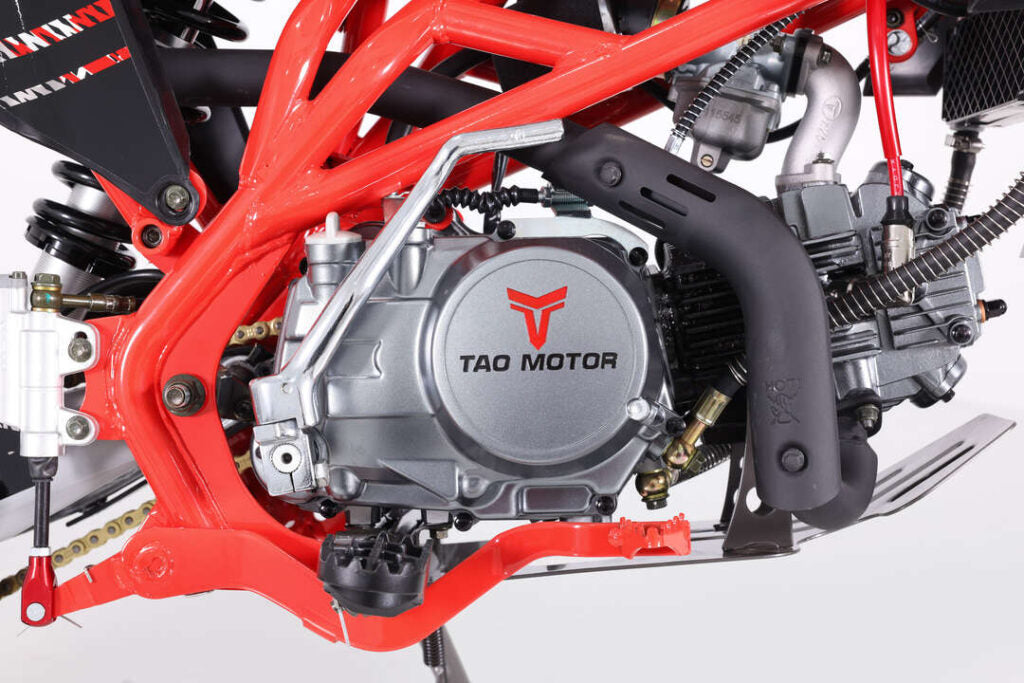 Tao Motor DBX1, 140cc Twin Spar, Front and rear disk brakes, 4 speed manual trans. CA Legal (2022 Model Pre-Tariff Price)