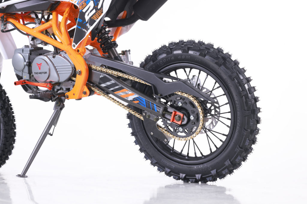 Tao Motor ULTRA-PRO DB27 Deluxe Dirt/Pit Bike, 4 speed manual trans, 35-inch Seat Height Kick Start, Manual Trans. CA Legal