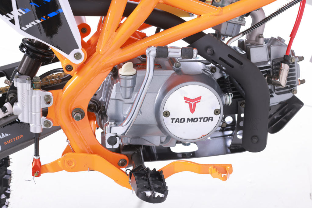 Tao Motor ULTRA-PRO DB27 Deluxe Dirt/Pit Bike, 4 speed manual trans, 35-inch Seat Height Kick Start, Manual Trans. CA Legal