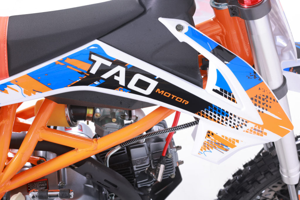 Tao Motor ULTRA-PRO DB27 Deluxe Dirt/Pit Bike, 4 speed manual trans, 35-inch Seat Height Kick Start, Manual Trans. CA Legal