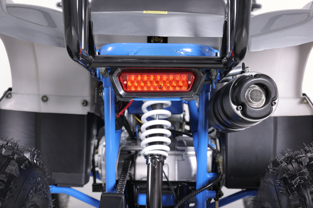 Tao Motor T Force Platinum DLX Chrome Rims, Adjustable Shocks, High Performance Ignition, Ignition Kill, Larger Frame, Speed Limiter, Automatic Transmission. Off road only. CA Legal