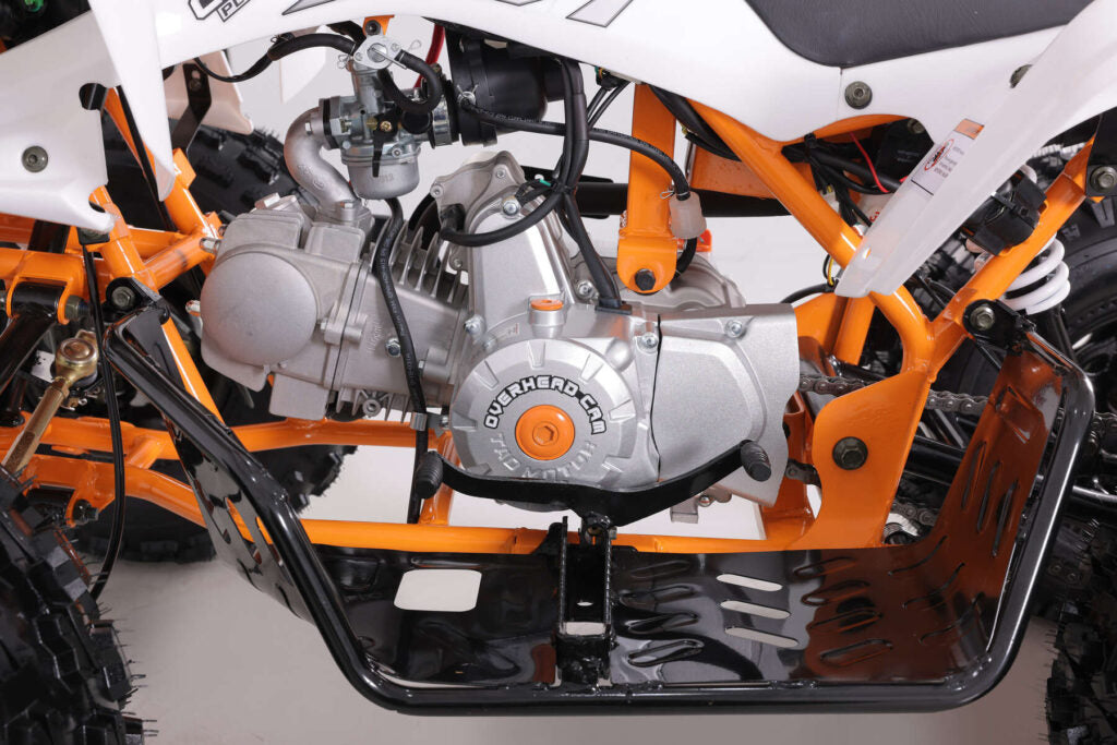 Tao Motor Cheetah Platinum, Youth ATV, 120cc, Chrome Rims, Automatic Trans with Reverse, Race Inspired Suspension, Chrome Rims, Powder Coated Color Matched Suspension