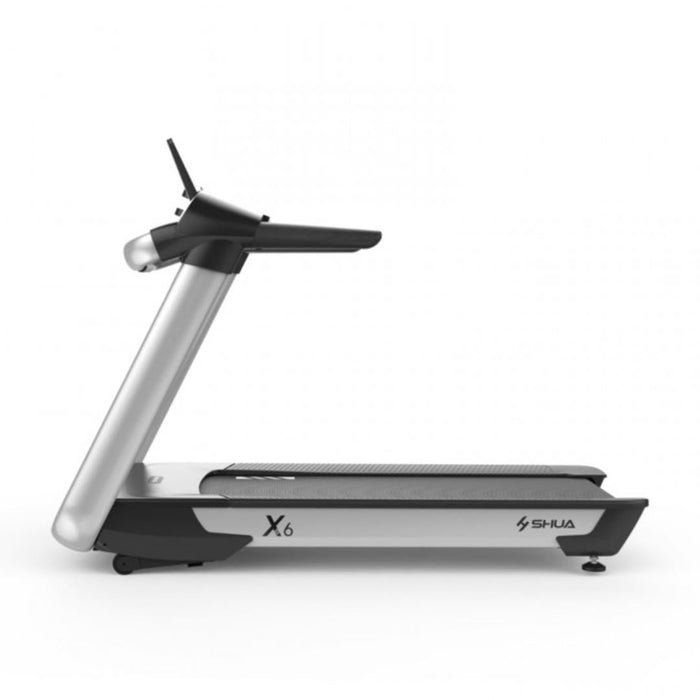 Muscle D Fitness X6 Light Commercial Treadmill - LED Console - Cup Holder — in-use view