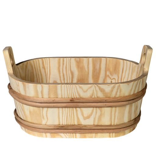 PROSAUNAS Wood Sauna Bucket Oval Wood Sauna Bucket, 7.6-Liter