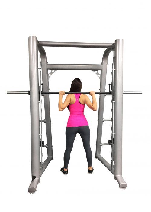 Muscle D Fitness Smith Machine(85", 93") - Muscle D Fitness - Commercial Grade Smith Machine Plate Stora... — full setup angle